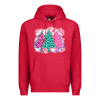 Cardinal christmas leopard trees Premium Hoodie - MaliasSmallBusiness