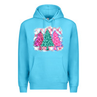 Ocean Blue christmas leopard trees Premium Hoodie - MaliasSmallBusiness