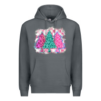 Rock christmas leopard trees Premium Hoodie - MaliasSmallBusiness