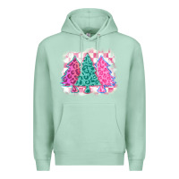 Seafoam christmas leopard trees Premium Hoodie - MaliasSmallBusiness