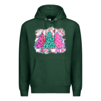 Sports Green christmas leopard trees Premium Hoodie - MaliasSmallBusiness