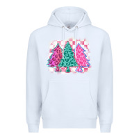White christmas leopard trees Premium Hoodie - MaliasSmallBusiness