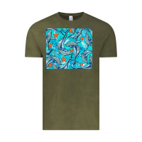 Vintage Olive humpback whale tumbler Vintage Tee - BarkalooDesign
