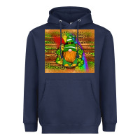 Navy st patricks gnomes rainbow Heavyweight Hoodie - Artiststas