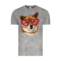 Cloud Rock shiba inu with love glasses Vintage Tee - RanaPortraitStore