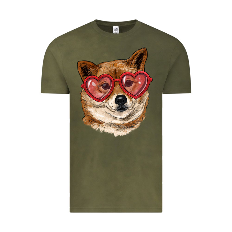 Shiba Inu With Love Glasses Vintage Tee by RanaPortraitStore | Teevron