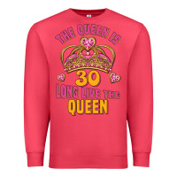 Cardinal the queen is 30 long live the queen Premium Sweatshirt - Jasminsmagicworld