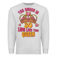 Dove Grey the queen is 30 long live the queen Premium Sweatshirt - Jasminsmagicworld