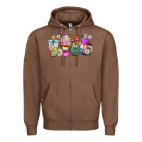 Chestnut hippie coffee cups Zipper Hoodie - AdoDesignShop