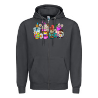 Smoke hippie coffee cups Zipper Hoodie - AdoDesignShop