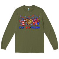 Army Green faith love freedom Long Sleeve Tee - Neo Western
