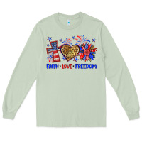 Matcha faith love freedom Long Sleeve Tee - Neo Western