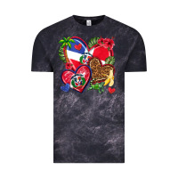 Cloud Black dominican republic  hearts Vintage Tee - texasbilliewilder