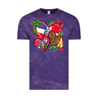 Cloud Purple dominican republic  hearts Vintage Tee - texasbilliewilder