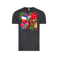 Vintage Black dominican republic  hearts Vintage Tee - texasbilliewilder