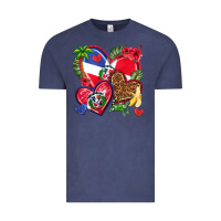 Vintage Denim dominican republic  hearts Vintage Tee - texasbilliewilder