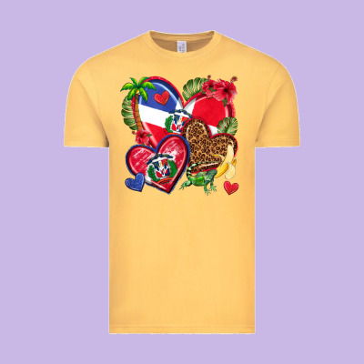 Vintage Tee dominican republic  hearts