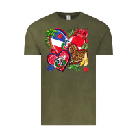 Vintage Olive dominican republic  hearts Vintage Tee - texasbilliewilder