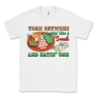 White torn between lookin like a snack and eatin one Classic Tee - FaDigitalArtStudio