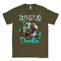 Army Green western rodeo darlin' bullfighter serape cowhide turquoise gemstones Classic Tee - BarkalooDesign
