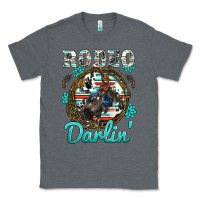 Charcoal Heather western rodeo darlin' bullfighter serape cowhide turquoise gemstones Classic Tee - BarkalooDesign