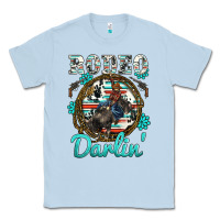 Dusty Blue western rodeo darlin' bullfighter serape cowhide turquoise gemstones Classic Tee - BarkalooDesign