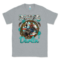 Heather Grey western rodeo darlin' bullfighter serape cowhide turquoise gemstones Classic Tee - BarkalooDesign