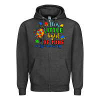 Charcoal Heather this little light of mine autism awareness Zipper Hoodie - JahusDesignShop