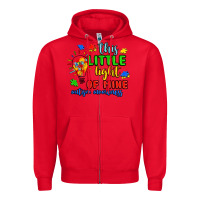 Red this little light of mine autism awareness Zipper Hoodie - JahusDesignShop