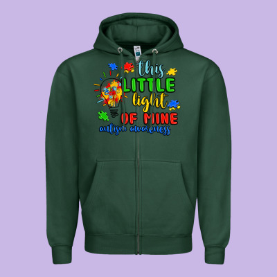 This Little Light Of Mine Autism Awareness Zipper Hoodie Designed By Jahusdesignshop