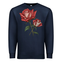 Navy love rose grandiflora rose Premium Sweatshirt - LillyAllenDesigns
