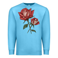 Ocean Blue love rose grandiflora rose Premium Sweatshirt - LillyAllenDesigns
