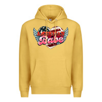 Antique Gold American babe Premium Hoodie - NancyCooperArtShop