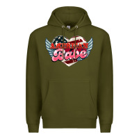 Army Green American babe Premium Hoodie - NancyCooperArtShop