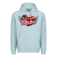 Blue Mist American babe Premium Hoodie - NancyCooperArtShop