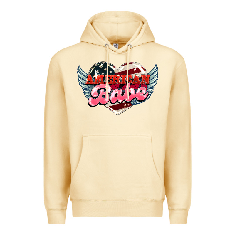 American Babe Premium Hoodie by NancyCooperArtShop | Teevron
