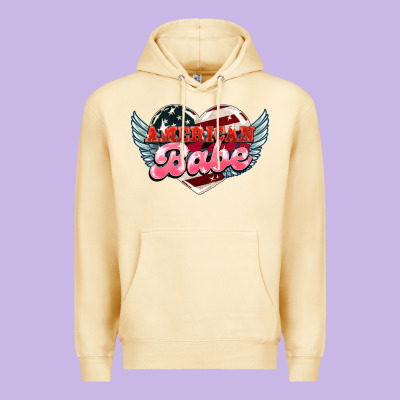 American Babe Premium Hoodie Designed By Nancycooperartshop
