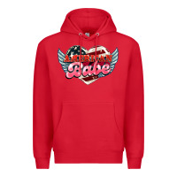 Red American babe Premium Hoodie - NancyCooperArtShop