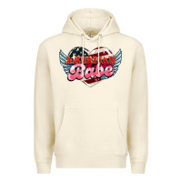 Sandshell American babe Premium Hoodie - NancyCooperArtShop