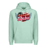 Seafoam American babe Premium Hoodie - NancyCooperArtShop
