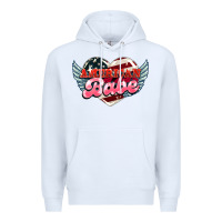 White American babe Premium Hoodie - NancyCooperArtShop