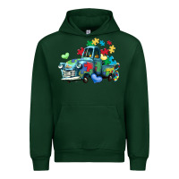 Forest Green autism truck Urban Hoodie - LillyAllenDesigns