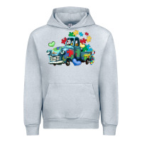 Heather Grey autism truck Urban Hoodie - LillyAllenDesigns