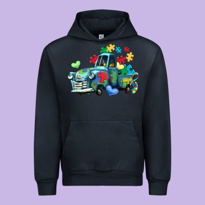 Autism Truck Urban Hoodie Designed By Lillyallendesigns