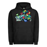 Pigment Black autism truck Urban Hoodie - LillyAllenDesigns