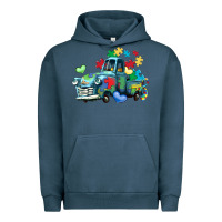 Pigment Midnight Navy autism truck Urban Hoodie - LillyAllenDesigns