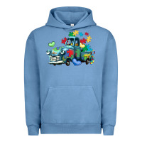 Pigment Pebble Blue autism truck Urban Hoodie - LillyAllenDesigns