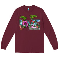 Burgundy love summer Long Sleeve Tee - SublimationCraftShop