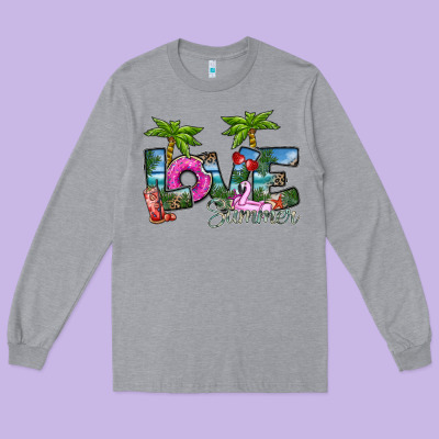 Love Summer Long Sleeve Tee Designed By Sublimationcraftshop