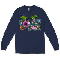Navy love summer Long Sleeve Tee - SublimationCraftShop